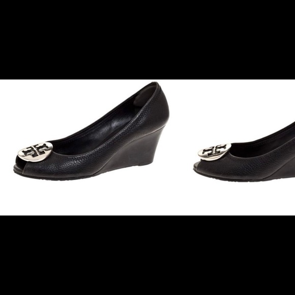 Tory Burch Shoes - Tory Burch peep toe Wedge Julianne Shoes 9